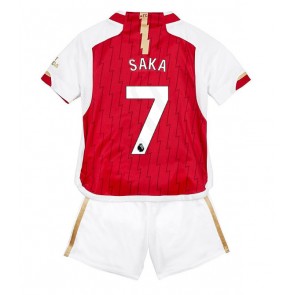 Arsenal Bukayo Saka #7 Hemmakläder Barn 2023-24 Kortärmad (+ Korta byxor)